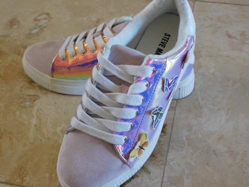 Steve Madden JBubble Metallic Girls Sneaker Size 4 - Picture 3 of 18