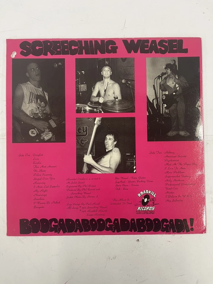 Screeching Weasel / Boogadaboogadaboogada! 12" Vinyl Og US LP Lookout! Records - Image 2 of 4