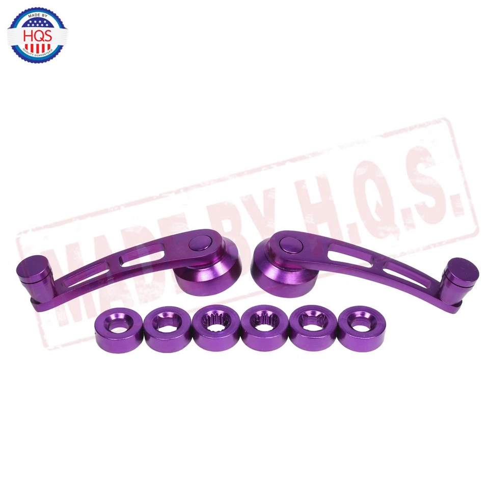 Универсальная пара фиолетовых ручных алюминиевых ручек для намотки окон автомобиля стекла рукоятки рукоятки - Изображение 4 из 4