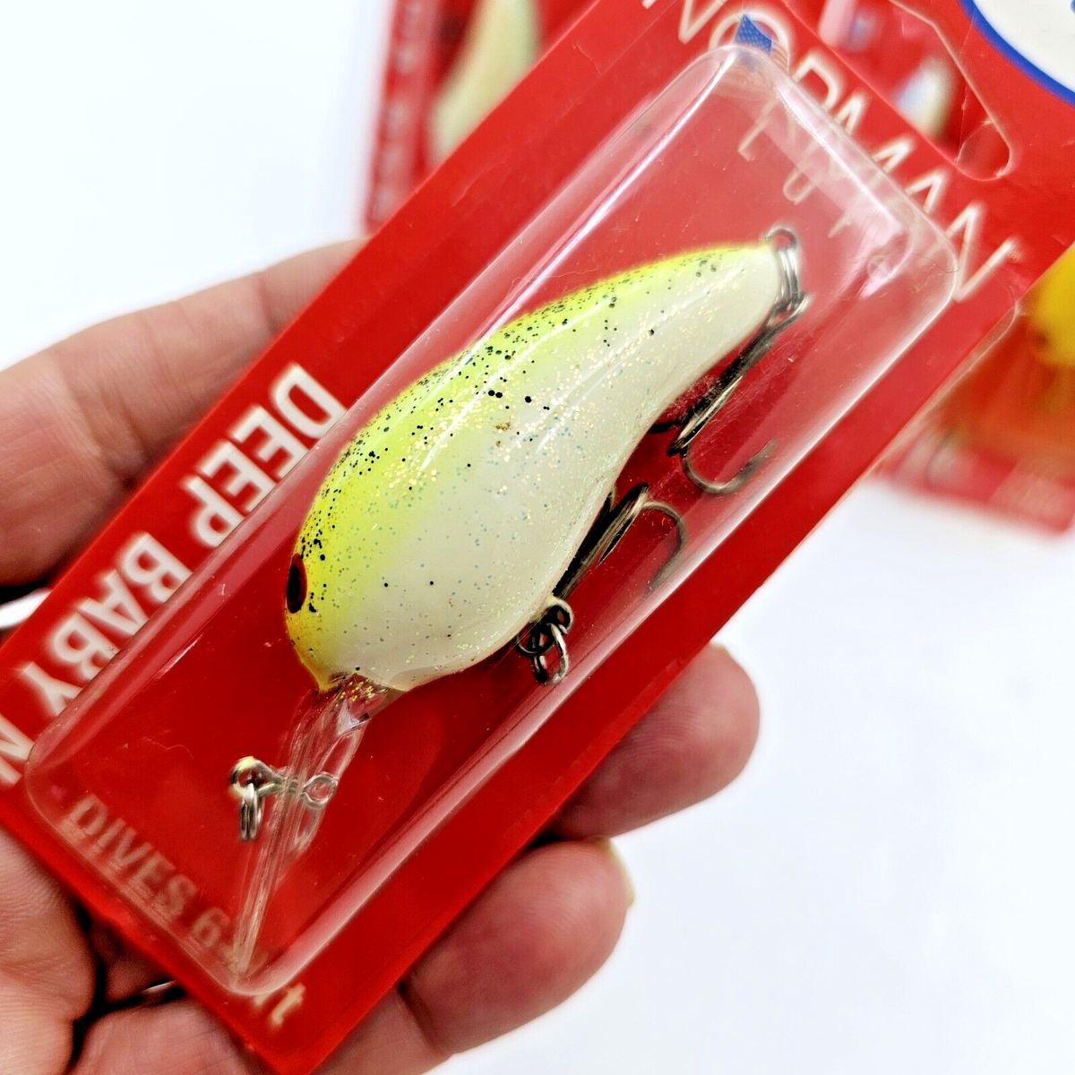 Vtg New Norman 1/4 oz Deep Baby N Crankbait Fishing Lure 6 - 8 Ft
