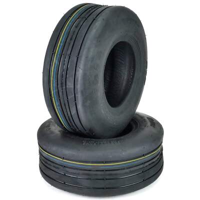 (2) OTR 13x5.00-6 Rib Tires 4 Ply Lawn Mower Garden Tractor 13x5x6