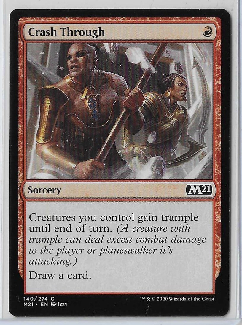 mtg m21 cards Crash Through Core Set 2021 (M21) Common Magic Card #140/274 Unplayed You gain 7 life Core Set 2021 | MAGIC: