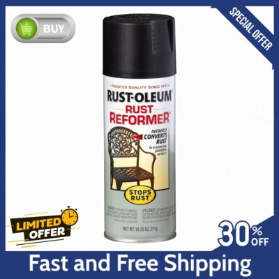 Rust-Oleum 215215 Stops Rust Rust Reformer Spray, 10.25oz, Black, Rust Resistant