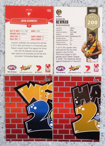 AFL PROMO Cards Through the Years from 1996: PICK-A-PLAYER (from drop-down list) - Picture 57 of 69
