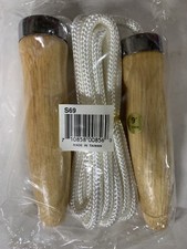 Sports Wooden Handle Nylon Jump Rope, 9 Feet Long New