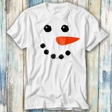 Snowman Face Christmas Xmas Smile T Shirt Meme Gift Top Tee Unisex 879