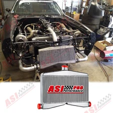 Twin Turbo Intercooler Dual 2.5 Inlet 3" Center Outlet 2-In-1-Out  24"x13"x3.5"