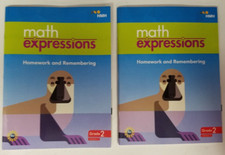 HMH Math Expressions: Homework and Remembering Grade 2 Volumes 1 & 2 - NEW