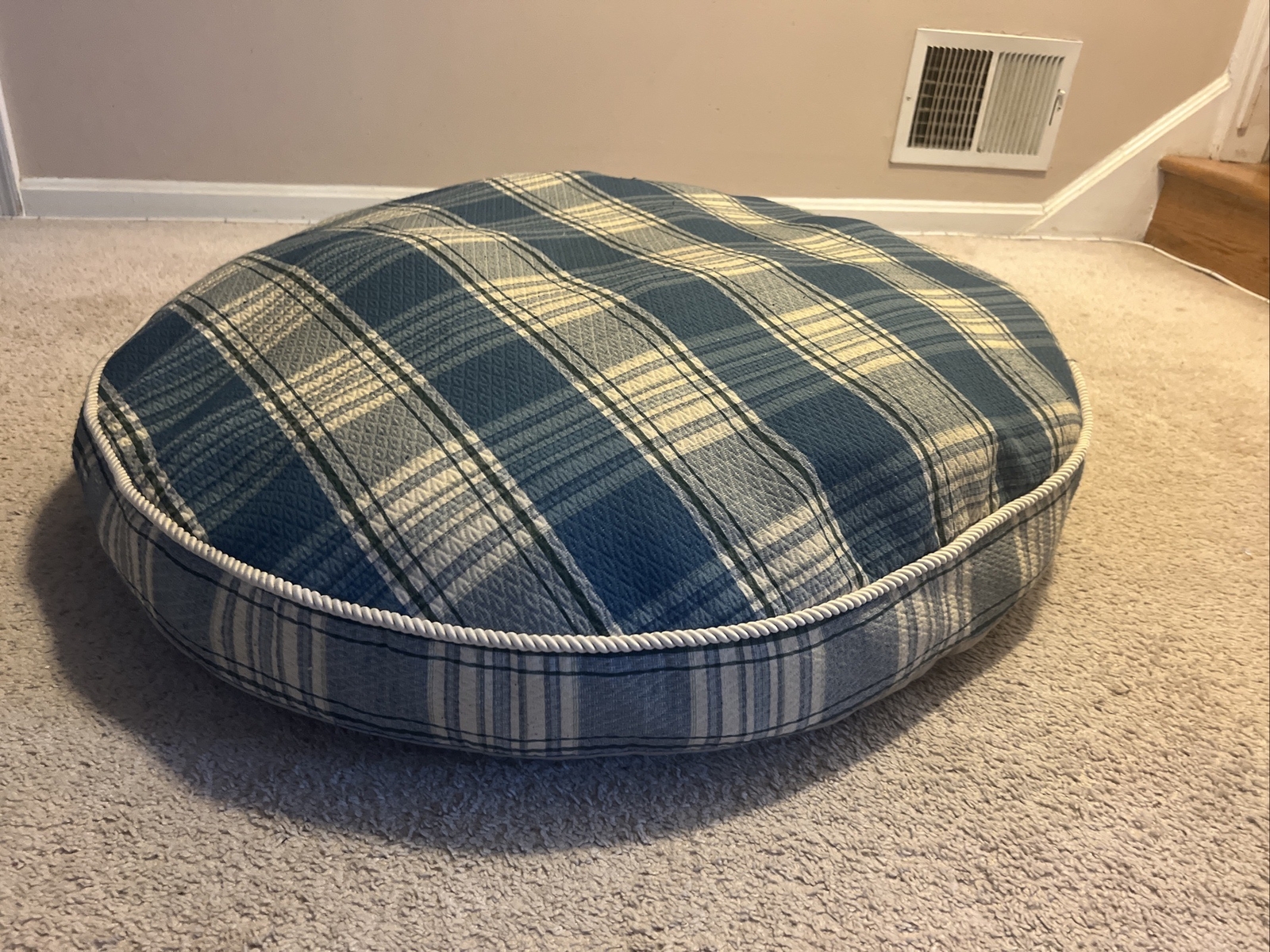 42” Round Pet Bed, Turquoise Lattice Kirkland Signature Machine