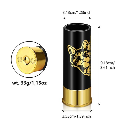12 GA Shotgun Cat Shot Glass Set of 2/4 Shot Glasses+Gift Box Blessing Cards - Picture 7 of 18