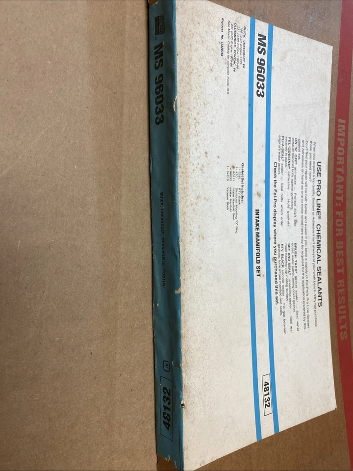 ¡JUEGO DE COLECTORES DE ADMISIÓN FEL-PRO MS 96033 NUEVO DE STOCK! F+S! Foto 2 de 3