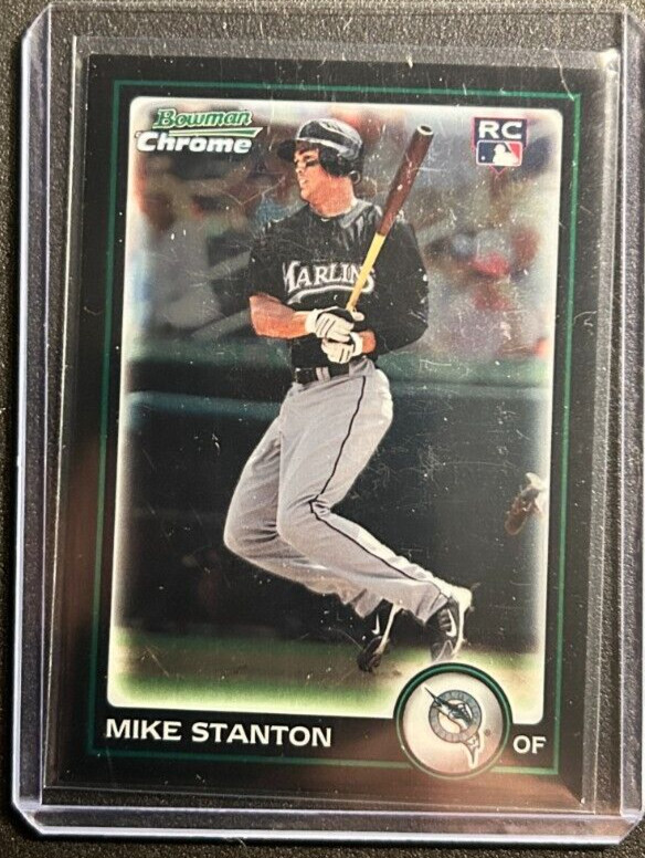 Giancarlo Stanton 2010 Bowman Chrome RC #198 True Rookie Card SP Mike Yankees NY