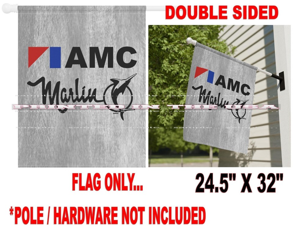 AMC American Motors Rambler Marlin 1960's Logo DigiRods Garage Banner ...