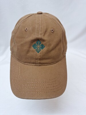FARM CREDIT WEST Brown Baseball Cap Hat Hook And Loop Adjustable Mens NWT