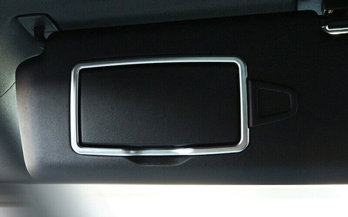 ~For Benz GLE GLS 2020-2022 Matte Silver Cosmetic Mirror Decor border Frame Trim - Foto 10 di 11
