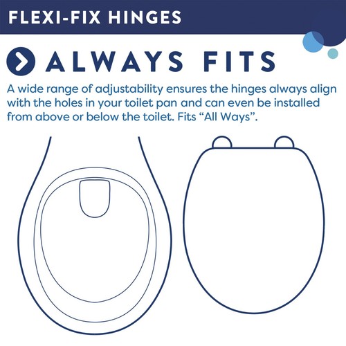 Croydex Toilet Seat Grey Oval Anti Bacterial Adjustable Hinges Modern - Picture 3 of 12