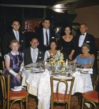 Vintage Stereo Realist Photo 3D Slide BANQUET Adult Table Pose