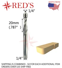 Tideway Solid Carbide C4 LC02140404 1/4" Flush trim Spiral router bit CNC