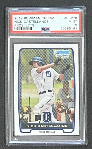 2012 Bowman Chrome Prospects Nick Castellanos #BCP78 Rookie Card - PSA 9 Mint