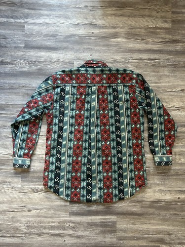 Vintage Woolrich Flannel Shirt Mens XL Aztec Southwest Navajo Made In USA - Picture 2 of 7