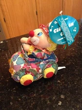 Heartwarmers Clown in Car plush sound activated light up headlights RARE NWT