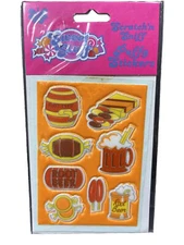 Vintage Sweet Stuff Scratch N Sniff Puffy Stickers Root Beer Butterfly Originals