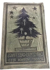 Letterpress Printer Printing Vinyl Cut Stamp Christmas Tree Robert Vernon Reed