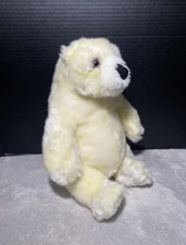 Vintage Realistic Polar Bear Plush 14" Cream Soft Acrylic Teddy Stuffed Toy Pet