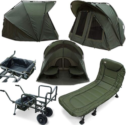 NGT XL FORTRESS BIVVY WITH HOOD 2 MAN CARP FISHING + DYNAMIC BARROW + 8 LEG BED