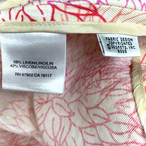 Traje Pantalón Sigrid Olsen 2 Piezas Mezcla Lino Dorado Rojo Abotonado Talla Mediana 8 - Imagen 10 de 17