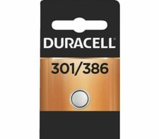 Duracell 301/386 Silver Oxide Batteries AG12 10L124 SR1142W SR43W 1.5V Lot of 2