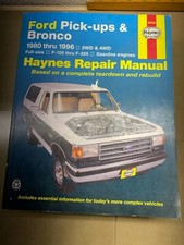 Haynes Ford Pick-Ups & Bronco 1980-96 F-100 Thru F-350 Repair Manual [36058]