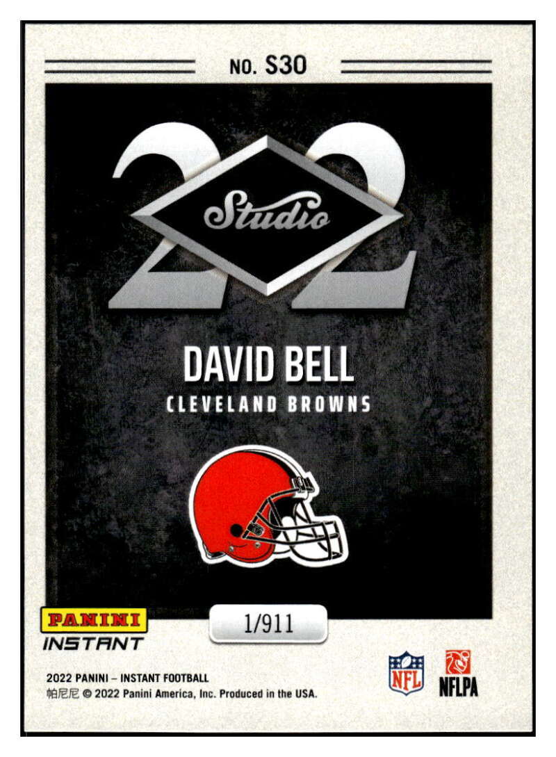 DAVID BELL RC 2022 Panini Instant Studio ROOKIE /911 #S30 NFL