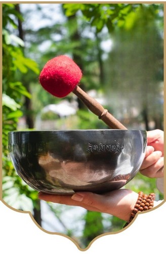 Full Moon Tibetan Singing Bowl Mindfulness Meditation Nepal Singing Bowls Yoga - Picture 14 of 30