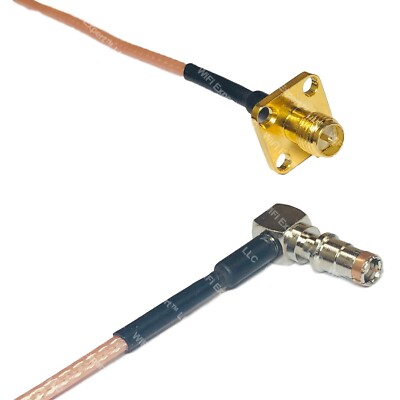RG316 RP-SMA Female Flange to Fakra Female Angle RF Cable Rapid-SHIP LOT