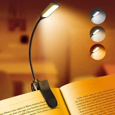 Mini Book Light, Rechargeable Book Light up to 60 Hours Reading, 9-Level Brightn