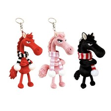 Pferd Plüschtier Schlüsselanhänger Kreativ Plüsch Keychain Anhänger für Kinder Herren Damen