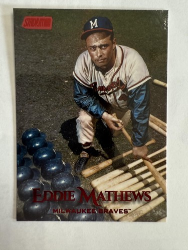 Eddie Mathews #90 2019 Stadium Club card