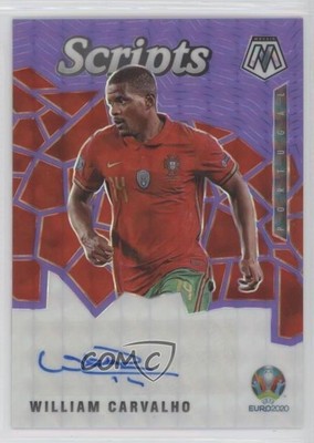 2021 Panini Mosaic UEFA Euro 2020 Scripts 2/5 William Carvalho #SM-WC Auto 0dj0