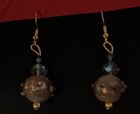 Artist Venencia Wedding Cake Earring Lavender Rosettes W 18kGold 925 S Hooks — photo 2