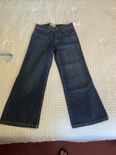 Old Navy BLUE Dark Jeans 7R Adjustable Waist NWT
