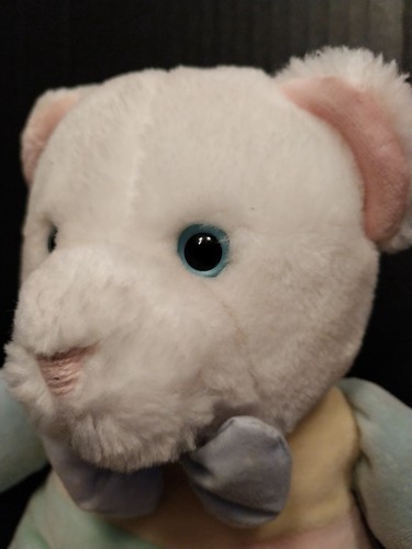 Peluche musicale vintage EDEN carica blocco colori pastello orsacchiotto 10" funziona - Foto 2 di 9