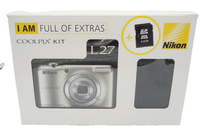 Nikon Coolpix Kit L27 Digitalkamera Silber 16,1 MP - Top Zustand