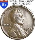 1926-S Lincoln Wheat Cent Penny 1c - VERY FINE (VF)