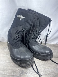 Vintage Ski Doo Snowmobile Boots Mens 6 Black Zip‎ Buckle Made Canada Snowmobile Vintage Snowmobile Boots | eBay main image 3