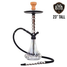 Juego de Cachimba Blanca - 23" Zilla por BYO Cachimbas Cachimba 1 Manguera Nargile Tubo de Vidrio