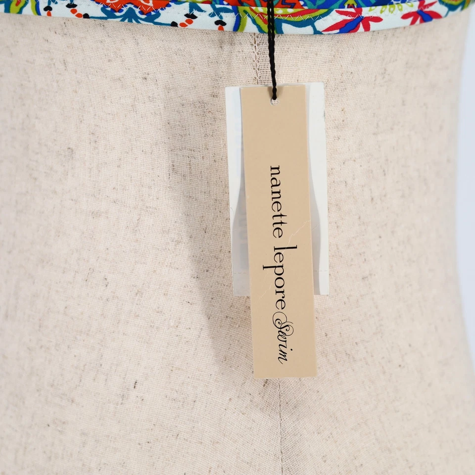 Conjunto de maiô Nanette Lepore patchwork encantadora biquíni top/inferior tamanho EUA 12 - Imagem 3 de 4