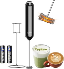 InstaWhisk Milk Frother with Variable Speed, Battery Operated Handheld Coffee Fo