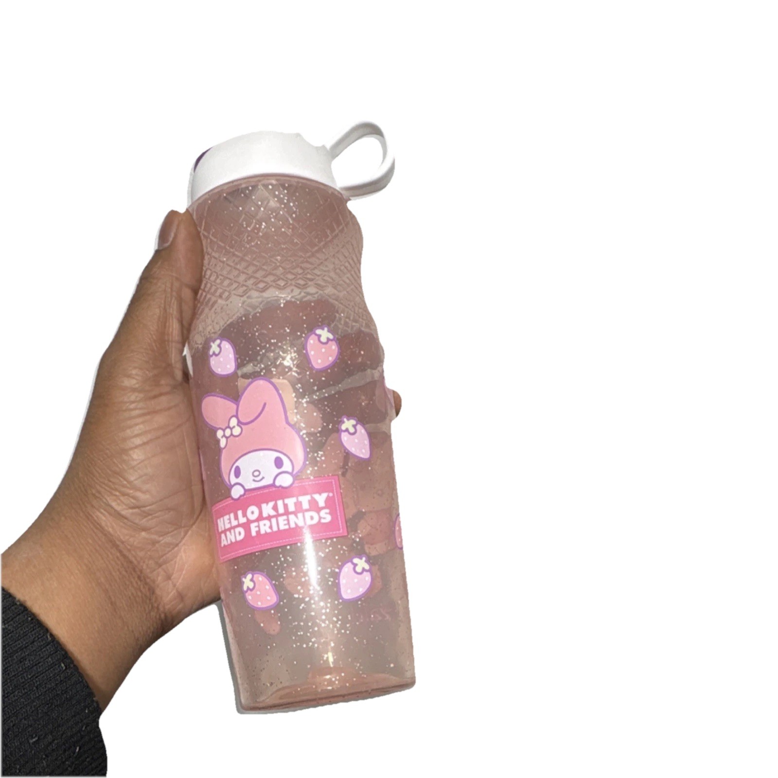 Zak! Hello Kitty My Melody Glitter Water Bottle 25 oz Pink Purple