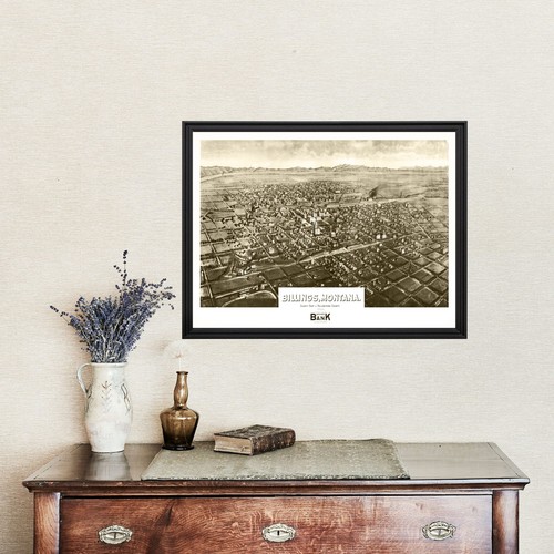 Alte Karte von Billings, MT 1904 - Vintage Billings Montana Art - Bild 4 von 29